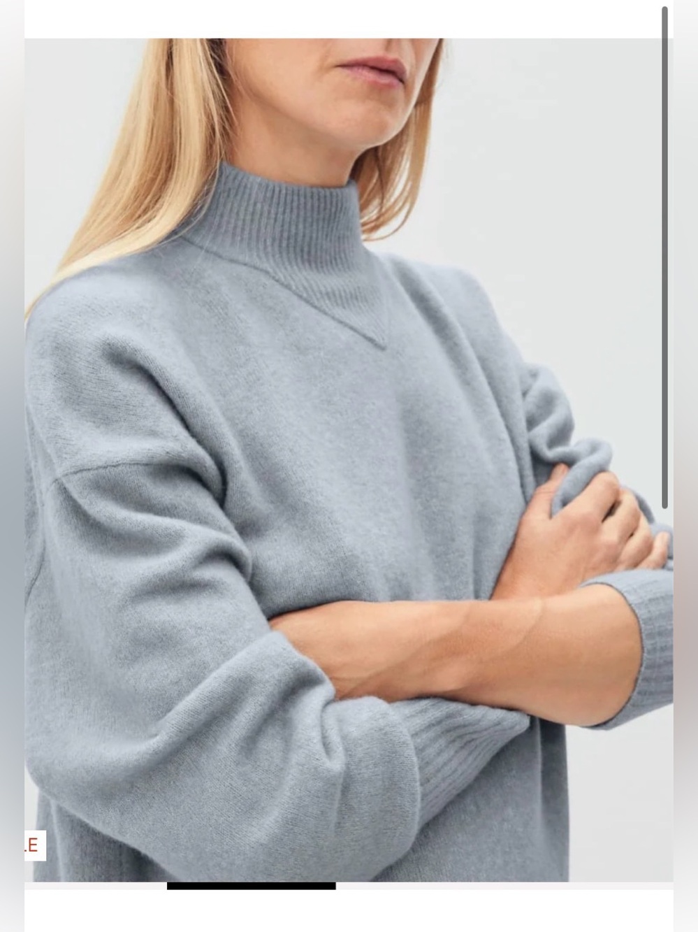 Everlane Wool Blend Turtleneck The Cozy Stretch Pullover Gray  , Medium